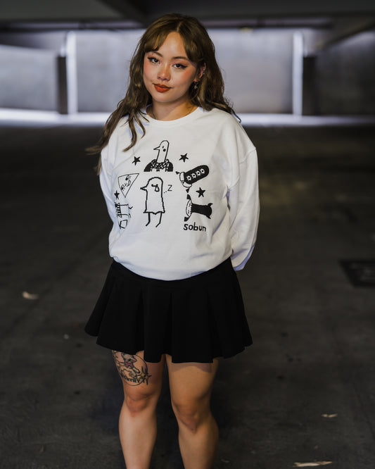 Punpun white crewneck  PRE-ORDER